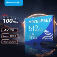 MOVESPEED U3การ์ด SD ขนาดเล็ก512GB แฟลชความเร็วสูงการ์ดความจำได้ถึง100เมกะไบต์/วินาที128GB บัตร TF ขนาด400GB 64GB 32GB สำหรับกล้องการ์ด DV เกม