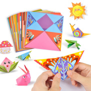 Cuốn sách gồm 54 tờ giấy gấp hình động vật 3D origami dành cho trẻ em