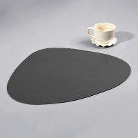 Tableware Pad Placemat Table Mat PU Leather Heat Insulation Non-Slip Simple Placemats Disc Coaster Placemat for Dining Table