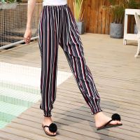 [weabbyph] Women Loose Jogger Cotton Fashion Printed Beach Anti-mosquito Pants