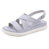 2023 summer new products Europe and the sandals women contracted buckles motion wedges big yards a undertakes to female