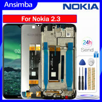 Ansimba หน้าจอ LCD เดิมสำหรับ Nokia 2.3หน้าจอ LCD ชุดหน้าจอสัมผัสดิจิไทเซอร์พร้อมกรอบสำหรับ Nokia 2.3 TA-1211/1214/1206/1209หน้าจอแสดงผลพร้อมเครื่องมือฟรี