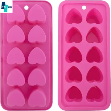 Rose Ice Cube Mold, Heart Shapes Ice Cube Tray, Silicone Ice Mold