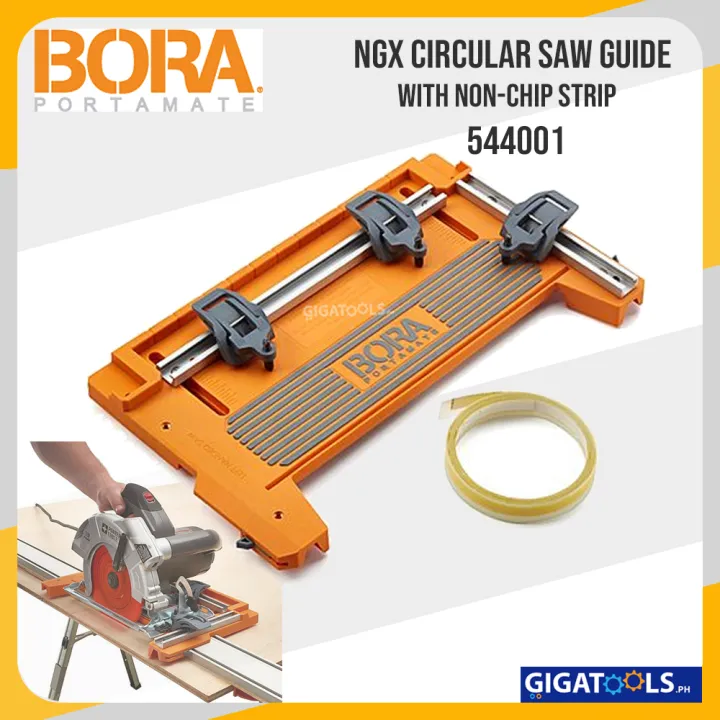 BORA NGX Circular Saw Plate / Guide with NonChip Strip for Bora Clamp