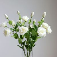 【LZ】✻  Luxo Real Toque Flor De Balão Decoração De Casamento Branco Flores Artificiais Platycodon Grandiflorum Flor Falsa Decoração Do Quarto