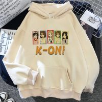 K-On Hoodies เสื้อสเวตเตอร์ Y2k เหงื่ออะนิเมะวินเทจสำหรับผู้หญิงเสื้อสวมหัวฮาราจูกุ