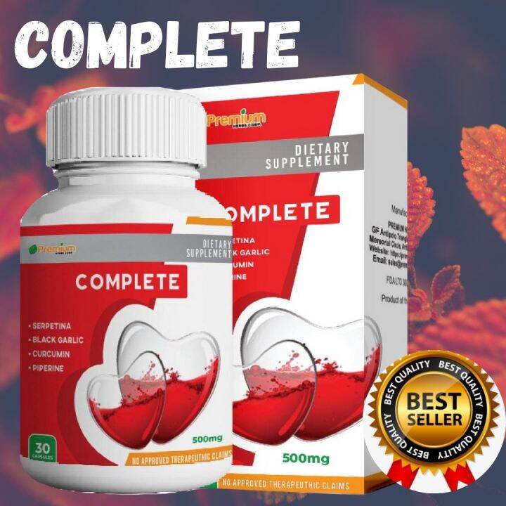 Complete Supplement (30 Capsules) for Highblood Hypertension Organic