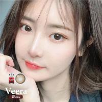 คอนแทนเลนส์ lovely lens ฝาขาว Veera สีเทา/น้ำตาล เลนส์นิ่ม ใส่สบายตา อย.น.81/2563