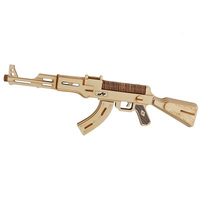 AK47ชิ้นส่วนของเล่นงานทำมือแบบทำมือ/ของเล่นเพื่อการศึกษาคาร์ไบด์ตัวต่อจิกซอว์3มิติโมเดลไม้ของขวัญสำหรับเด็กผู้ชาย