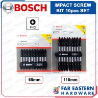 ไขควงกระแทก BOSCH ชิ้นส่วนสกรูผู้เชี่ยวชาญ65มม. 110มม. ชุด10ชิ้น