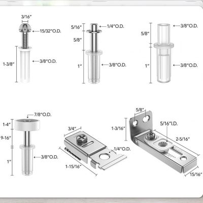 Hard Anti-rust Door Hardware Bi-fold Sliding Closet Barn Door Hardware Kit Silver Color Door Hinges Home Supply Door Hardware Locks