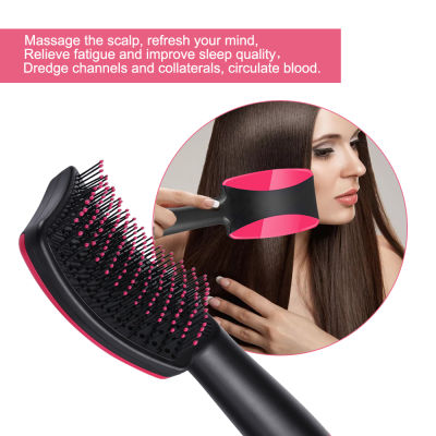 One Step Hair Dryer Brush 2 in 1 Salon Hair curler &amp; Straightener Comb Hot Air Paddle Styling Brush Negative Ion Anti-frizz
