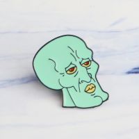 Personality Cartoon Cyan Squid Brooch Pins Enamel Lapel Pin Costume Clothing Accessories Decorate Broche