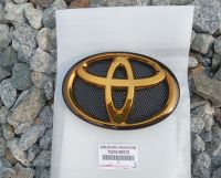 โลโก้หน้ากระจัง สีดำ-ทอง Black &amp; Gold  Toyota โตโยต้า รีโว้ ฟอจูนเนอร์ ขนาด 19cm x13cm  สำหรับ TOYOTA Hilux Revo Fortuner 2015-2022