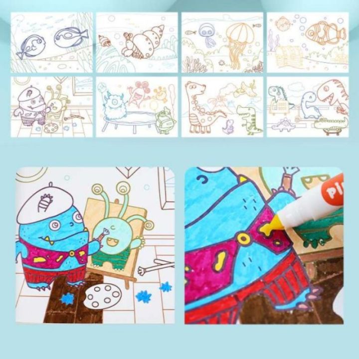 drawing-coloring-book-สมุดระบายสีสำหรับเด็กช่วงอายุ-2-8-ปี