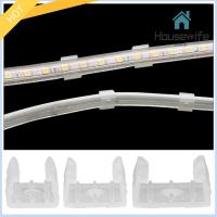 HOUSEWIFE SPACE 10PCS พีพี หัวเข็มขัดสาย LED กันน้ำกันน้ำได้ โปร่งใสโปร่งใส ขั้วต่อมุม อุปกรณ์เสริมเสริม การเชื่อมฟรี คลิปยึดแถบไฟ สำหรับ LED 5730/5050/2835