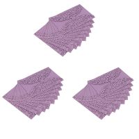 30Pcs Delicate Carved Butterflies Romantic Wedding Party Invitation Card Envelope Invitations for Wedding：Light Purple