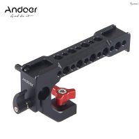 Andoer Camera Top Handle Grip Cheese Handle with Cold Shoe Mount 1/4 Inch 3/8 Inch Threaded Holes 15mm Rod Clamp for Camera Cage Monitor Led Video Light Microphone Low Angle Shoots Compatible with Panasonic DSLR Cameras