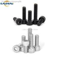 ☑❈♝ 10pcs M3 M4 M5 M6 M8 304 A2 Stainless Steel Black grade 12.9 steel DIN912 Hexagon Hex Socket Head Cap Allen Bolt Screw L 4-120mm