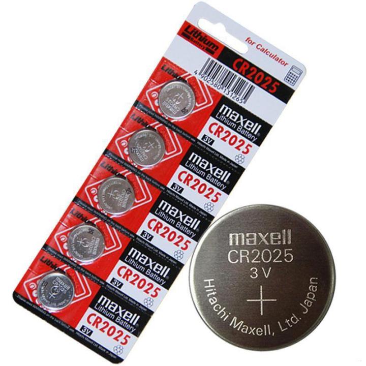 Maxell CR2025 (5 Pieces/1 Card) 3V Lithium Button Cell CR2025, DL2025 ...