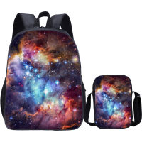 Cosmos Star Cartoon Boy And Girl Backpack 16 Inch Children S Primary School Bag Small Satchel 2Pcs Large Capacity Single Layer Backpack