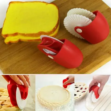 1Pc Pastry Lattice Roller Cutter Plastic Dough Pull Net Wheel Knife Pizza Pastry  Cutter Pie Craft Making Tool Baking Accessories