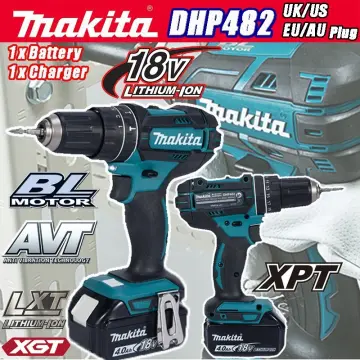 Makita dhp482 2024 battery and charger