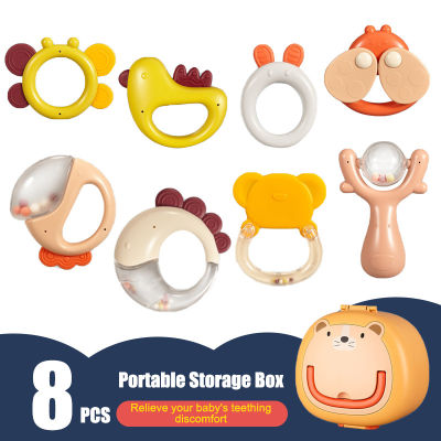 Baby Toys Hand Hold Shaking Bell Cute Hand Shake Bell Ring Baby Rattles Toys Newborn Baby 0- 12 Months Bite Boiled Teether Toys