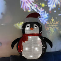 Christmas Light String Lights 40LED Penguin Fairy Lantern Xmas New Year Ornaments Halloween Festival Bar Home Party Decoration