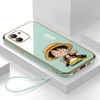 เคส Infinix Hot 11 2022 Case Luffy ลักชัวรี่ 6D ซอฟท์ซิลิโคนกรอบสี่เหลี่ยมชายนี่ฟูลแบ็คปก