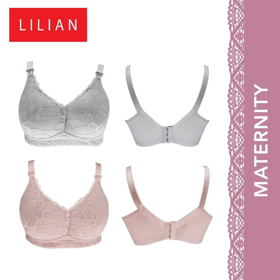 Lilian Wireless 3/4 Cup Moulded Maternity Nursing Bra With Drop Clips &  Front Buckle - B Cup Size 81-7646
