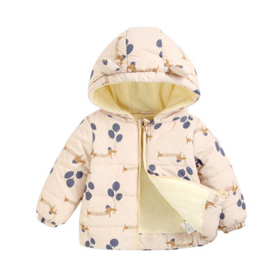 Baby Girl Clothes Winter Warm Down Fur Coat New Boy Girl Wool Outerwear Zipper Fur Padded Jacket Thickened Quilted Toddler Baby