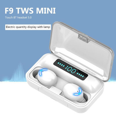 TWS Earbuds F9 Color MINI Wireless Headphones 2000mAh Charging Case Sport Hands-free Headsets Bluetooth Touch with Earphones Mic