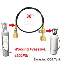 Large CO2 Tank Refill Station Charging Adapter Converts High Pressure Hose 36 Inch CGA320 To CGA320 Heavy Duty Connector 4500PSI