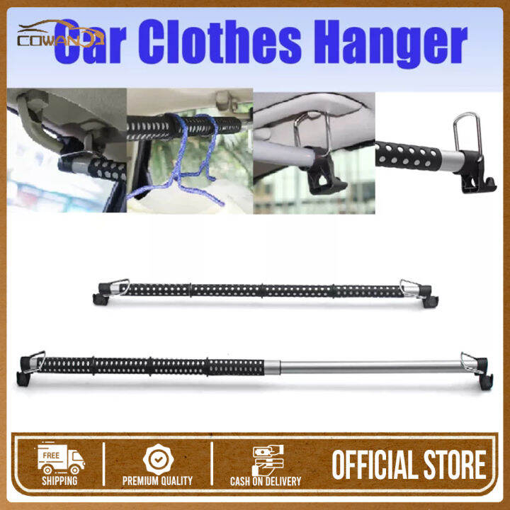 1.64m Expandable Car Clothes Hanger Universal Travel Bar Rod Garment