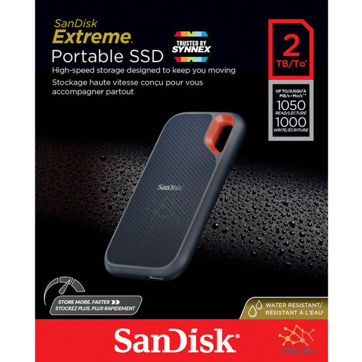 แท้-100-sandisk-external-ssd-2tb-type-c-1050mb-s-extreme-portable-v2-sdssde61-ฮาร์ดดิสก์แบบพกพา-nvme-pc