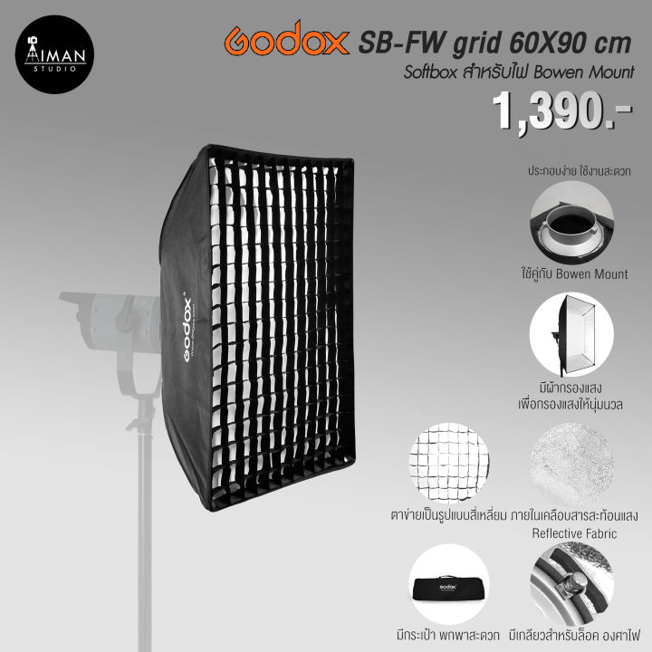 ตัวกรองแสง Godox SB-FW Grid Quad Softbox ขนาด 60x90 ซม.