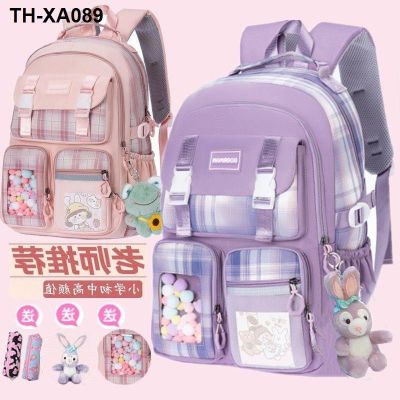 ▦ The new middle school bag female pupils of grade to six students the summer spinal super portable large capacity backpack