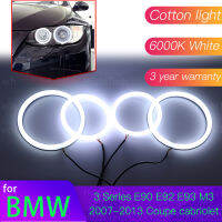 Angel Eyes Kit 6000L ผ้าฝ้ายสีขาว Halo Ring Light สำหรับ BMW 3 Series E90 E92 E93 M3 2007-2013 Coupe Cabriolet