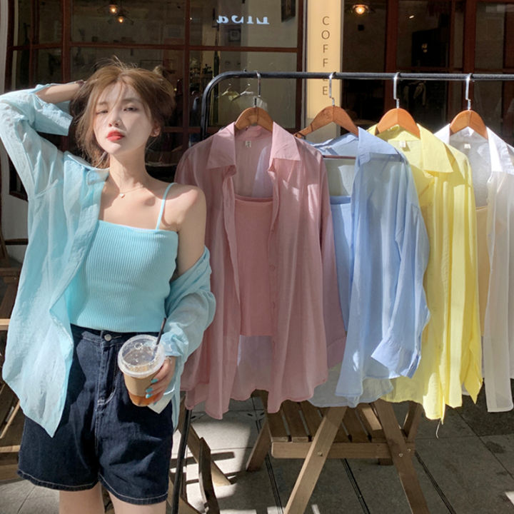 ครีมกันแดดบางเสื้อผู้หญิงฤดูใบไม้ร่วงใหม่สไตล์เกาหลีเสื้อแขนยาวด้านนอกออกแบบเฉพาะเสื้อทั้งหมด