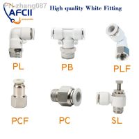 Pneumatic Hose Fitting High Quality White Air Fitting 1/4 1/2 6mm 8mm BSP Thread Quick Connector Coupling Trachea Hose Fitting