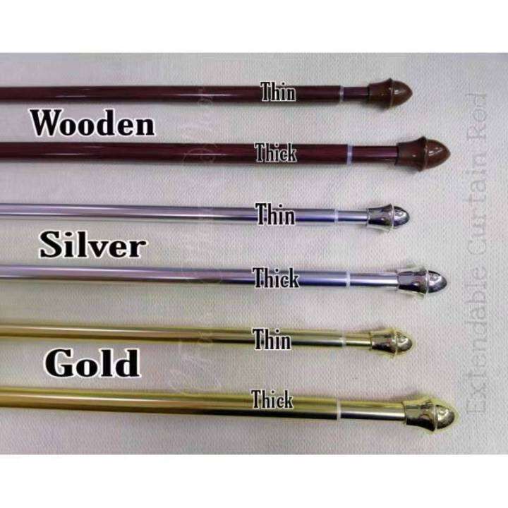 48inches Small Adjustable & Extendable Curtain Rod Set Thick/Thin with