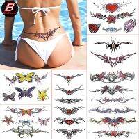 Tatoo Stickers Waterproof Temporary Fun Tattoo Sexy Waist Tattoo Cover Scar Female Tattoo Waterproof Female Belly Tattoo Stickers