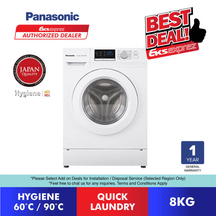 Panasonic Front Load Washing Machines (8KG) NA128XB1WMY Quick Wash