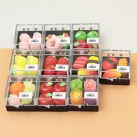 Cute Simulation Food Toy Miniature Mini Food Model Small Ornaments Doll House Fruit Sushi Set Accessories Resin 【OCT】