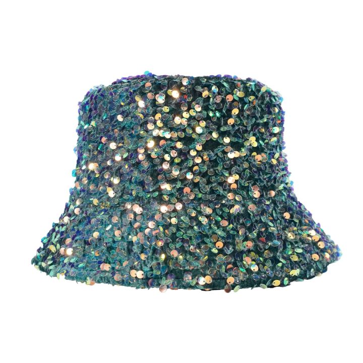 หมวกปานามาปักเลื่อมระยิบระยับสำหรับผู้หญิงใหม่ผู้ชาย2023-topi-bucket-กันลมสำหรับชาวประมง