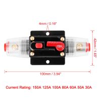 【YF】 X Autohaux Car Manual Reset Waterproof Audio Fuse Holders Inverter Circuit Breaker 50A 60A 100A 125A150A Universal