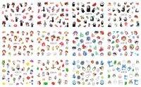 【CW】 12 Sheets/Lot BN469-480 Miyazaki Cartoon Children Caricature Sticker Decal (12 DESIGNS IN 1)