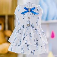 Spring Summer Dog Skirt Button Closure Cute Dog Dress Pet Clothes Fashion for Birthday party Dresses