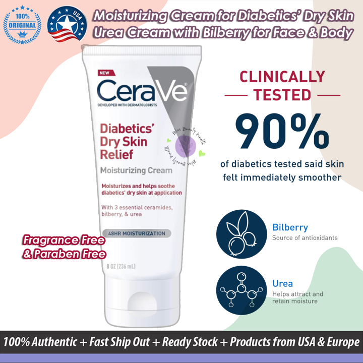 (No COD) USA CeraVe Moisturizing Cream for Diabetics’ Dry Skin Urea